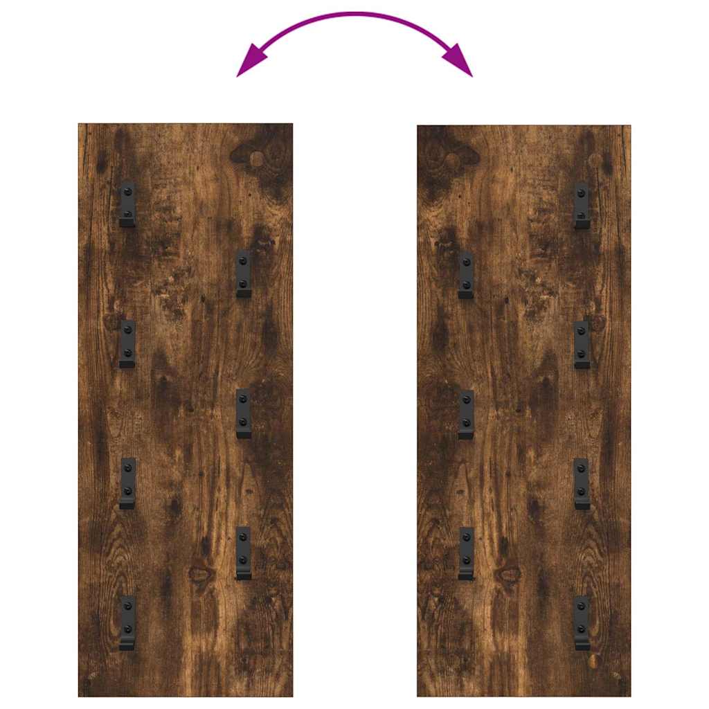 Porte-manteau mural Montage mural Chêne fumé 30 x 1.5 x 80 cm - XIOS