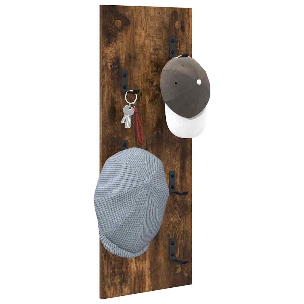 Porte-manteau mural Montage mural Chêne fumé 30 x 1.5 x 80 cm - XIOS
