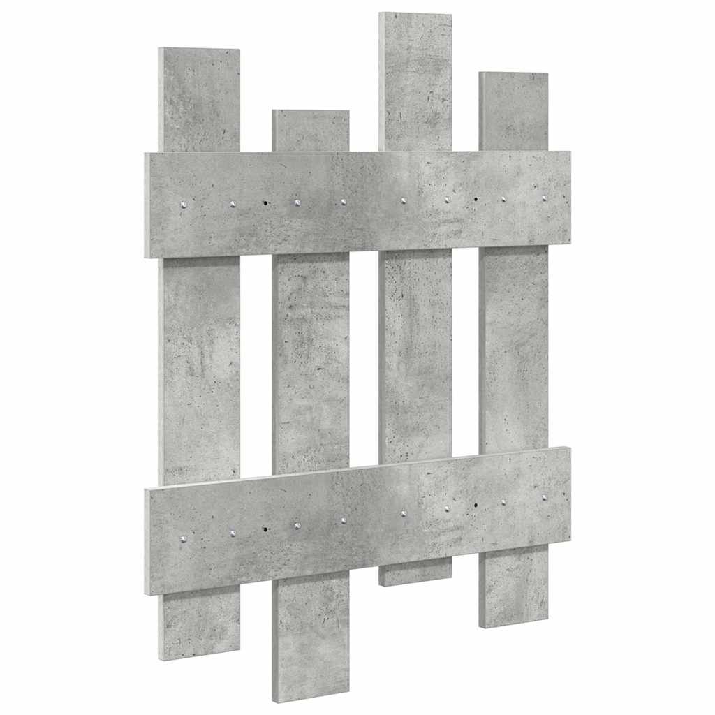 Porte-manteau mural Gris béton 60 x 3 x 82 cm Bois d'ingénierie - XIOS