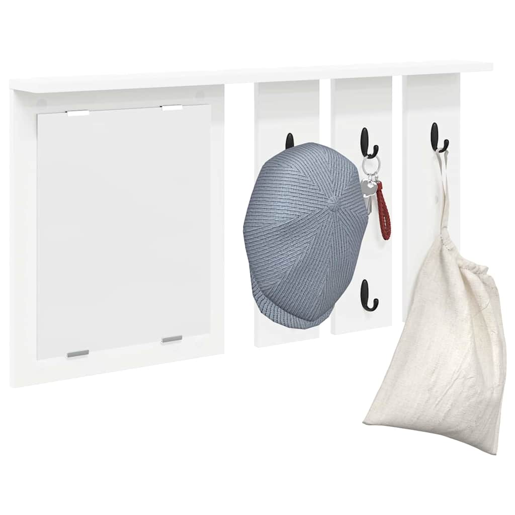 Porte-manteau mural Blanc 85 x 10 x 45 cm Bois d'ingénierie - XIOS