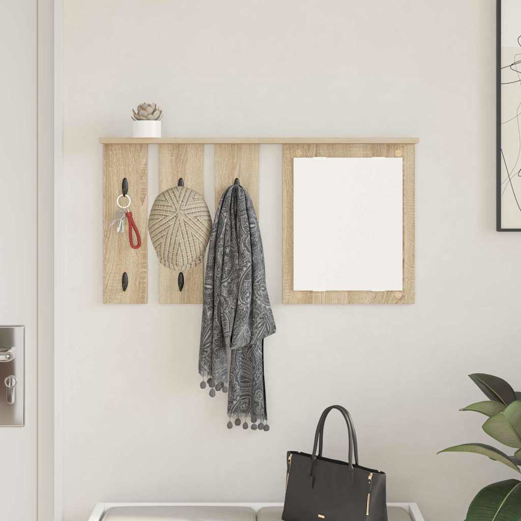 Porte-manteau mural avec étagère Chêne sonoma 85 x 10 x 45 cm