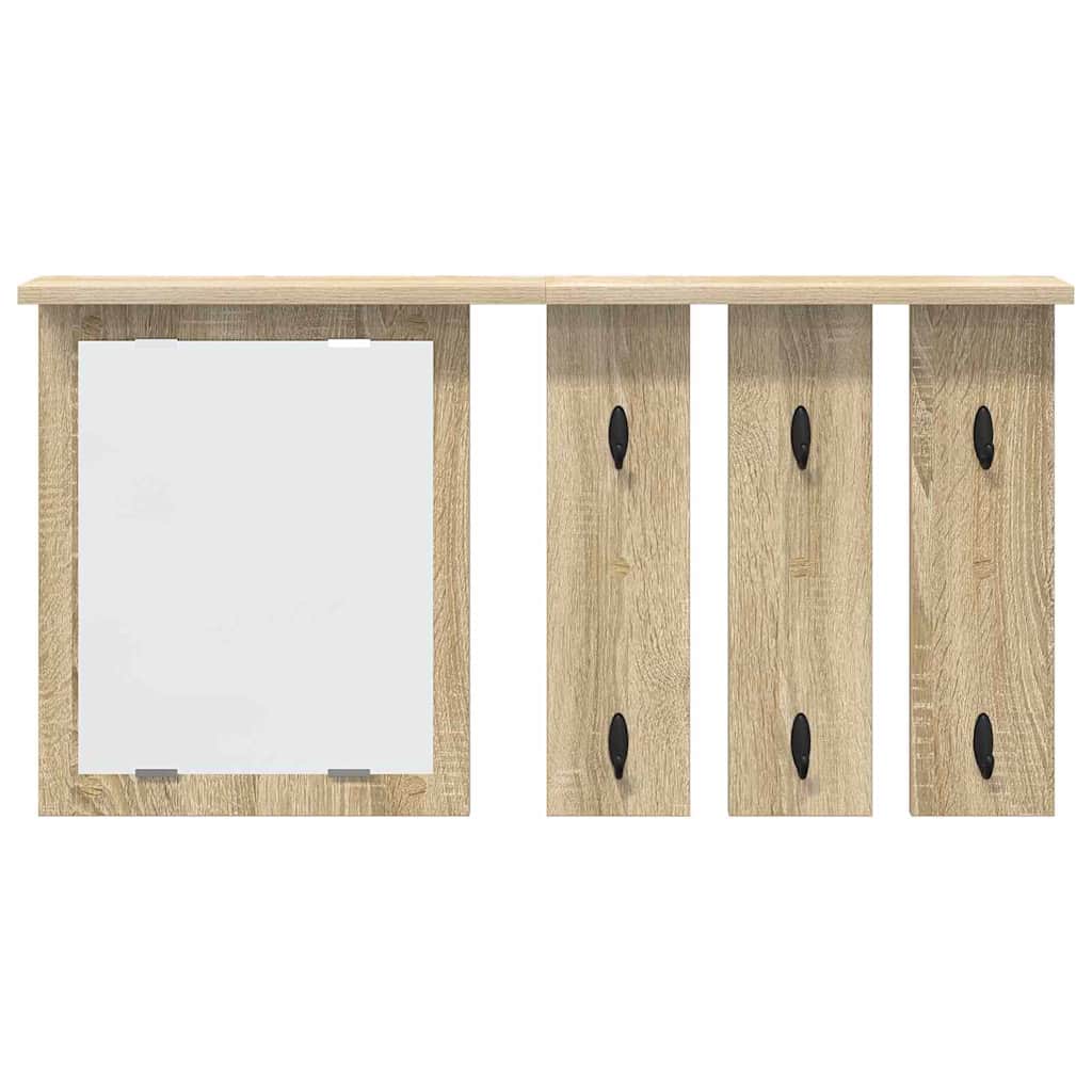Porte-manteau mural avec étagère Chêne sonoma 85 x 10 x 45 cm