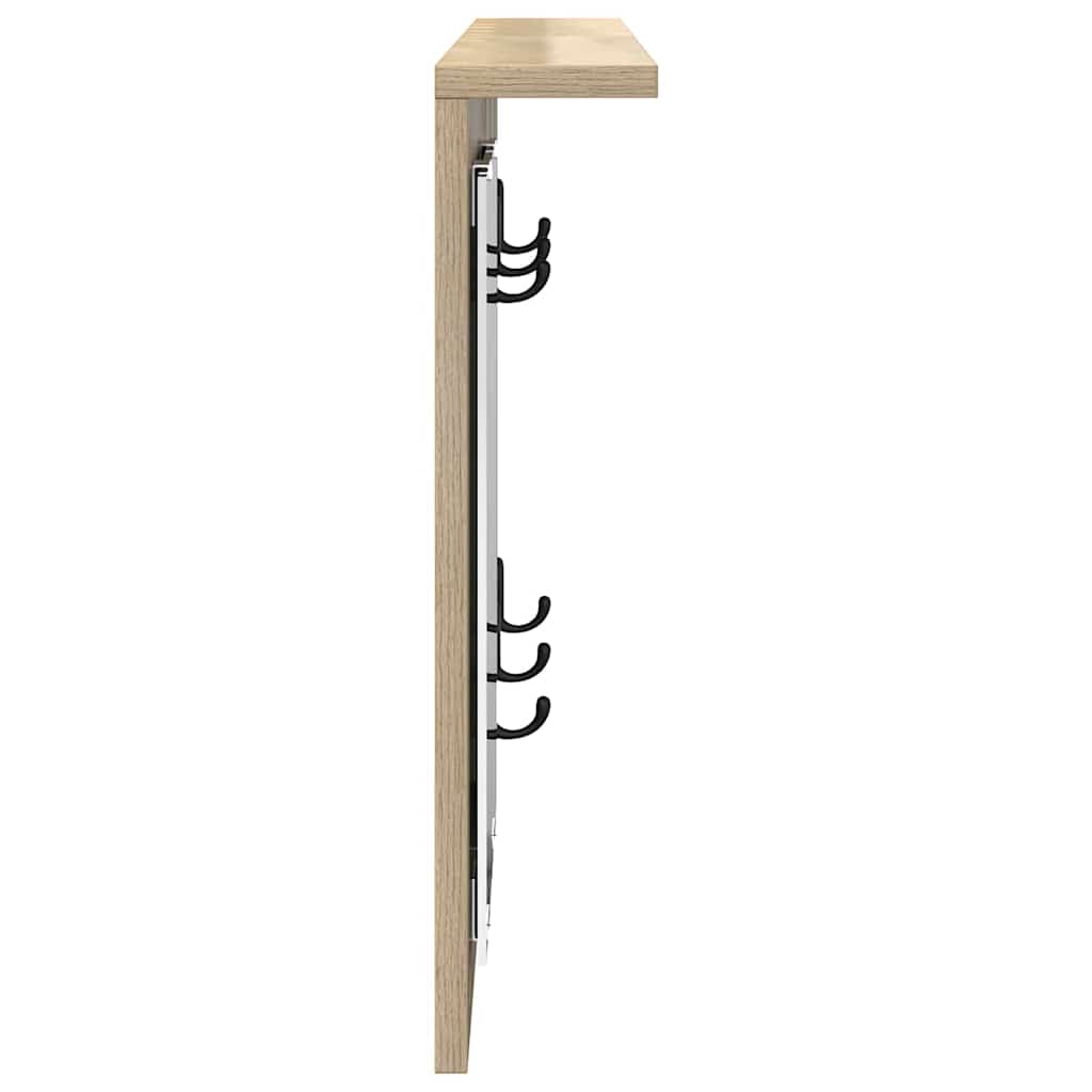 Porte-manteau mural avec étagère Chêne sonoma 85 x 10 x 45 cm