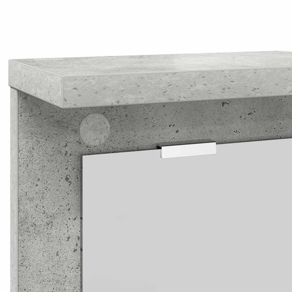 Porte-manteau mural avec étagère Gris béton 85 x 10 x 45 cm - XIOS