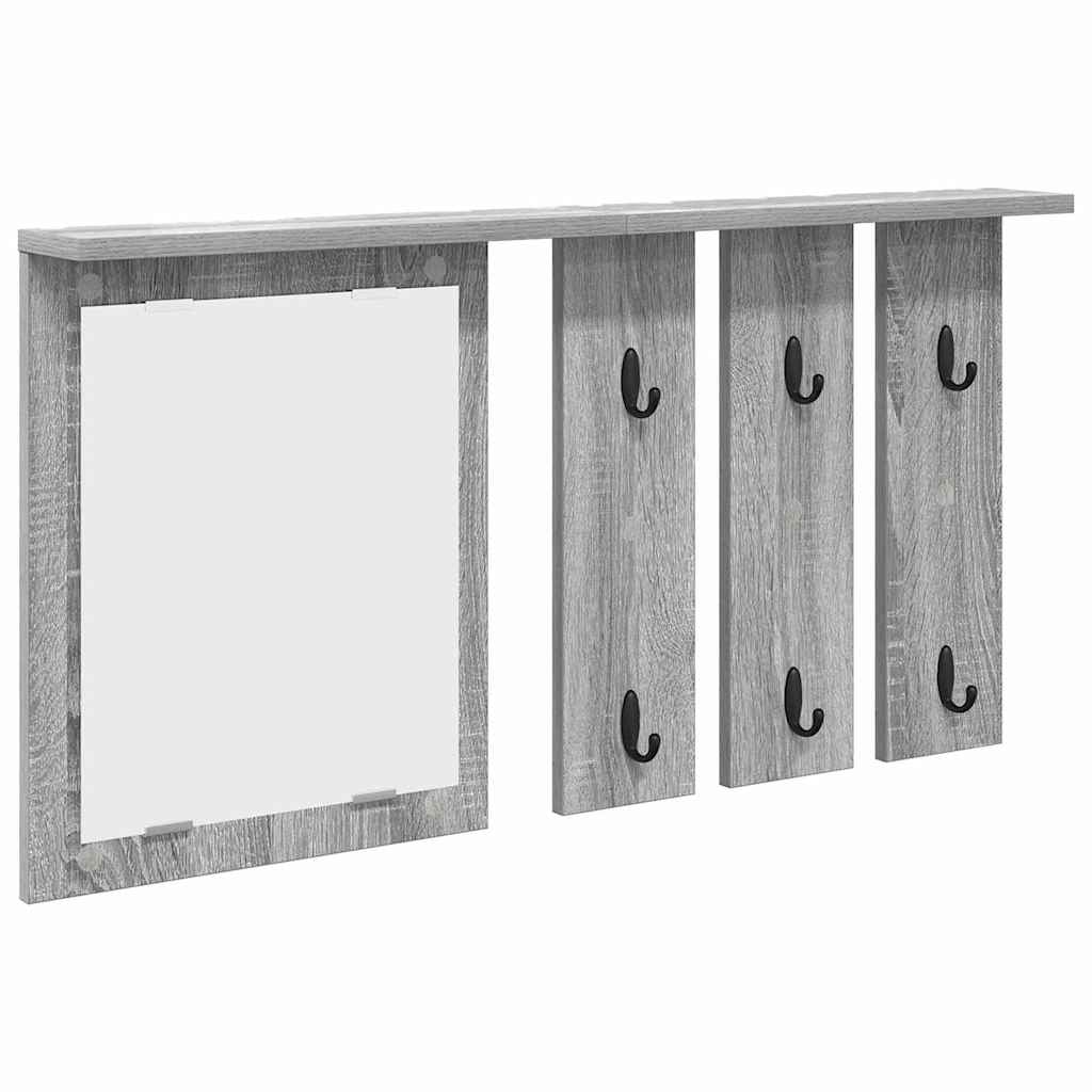 Porte-manteau mural avec étagère Sonoma gris 85 x 10 x 45 cm - XIOS