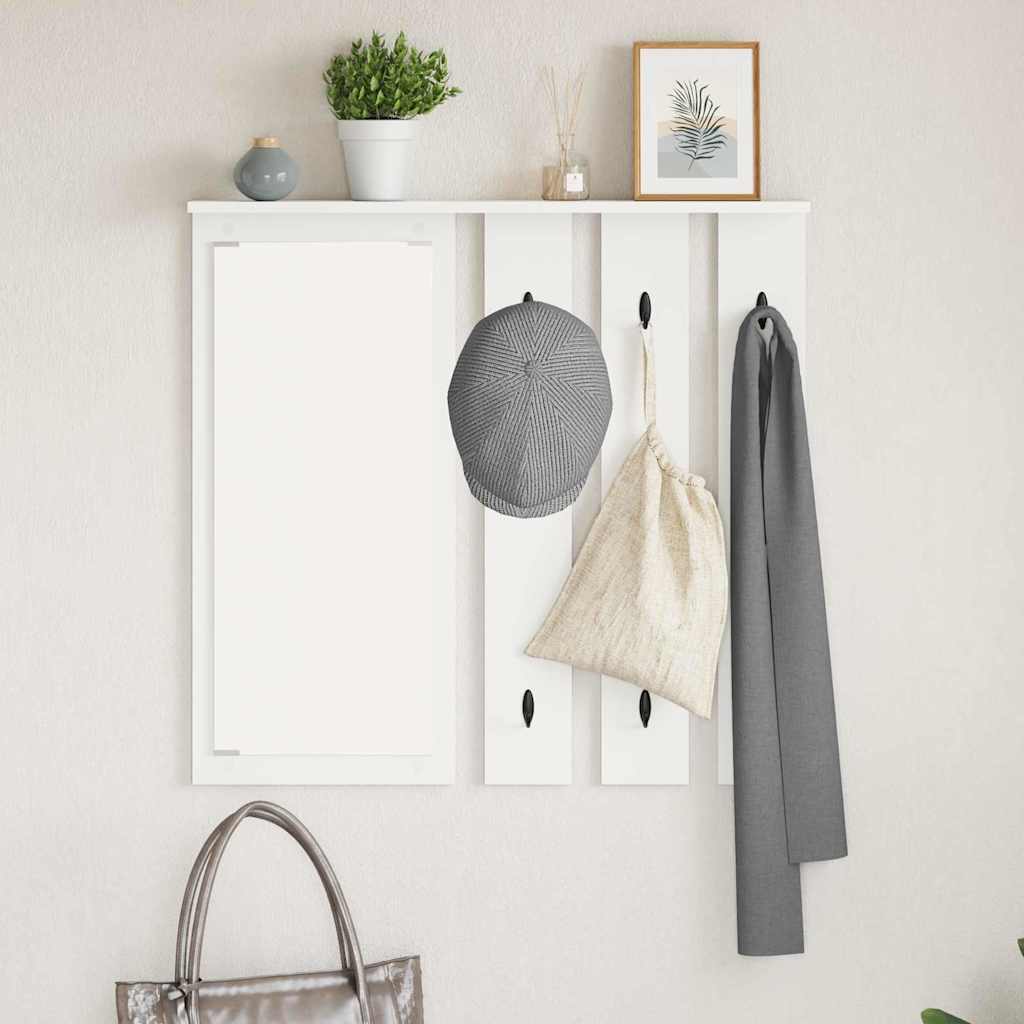 Porte-manteau mural Blanc 84 x 10 x 80 cm Bois d'ingénierie