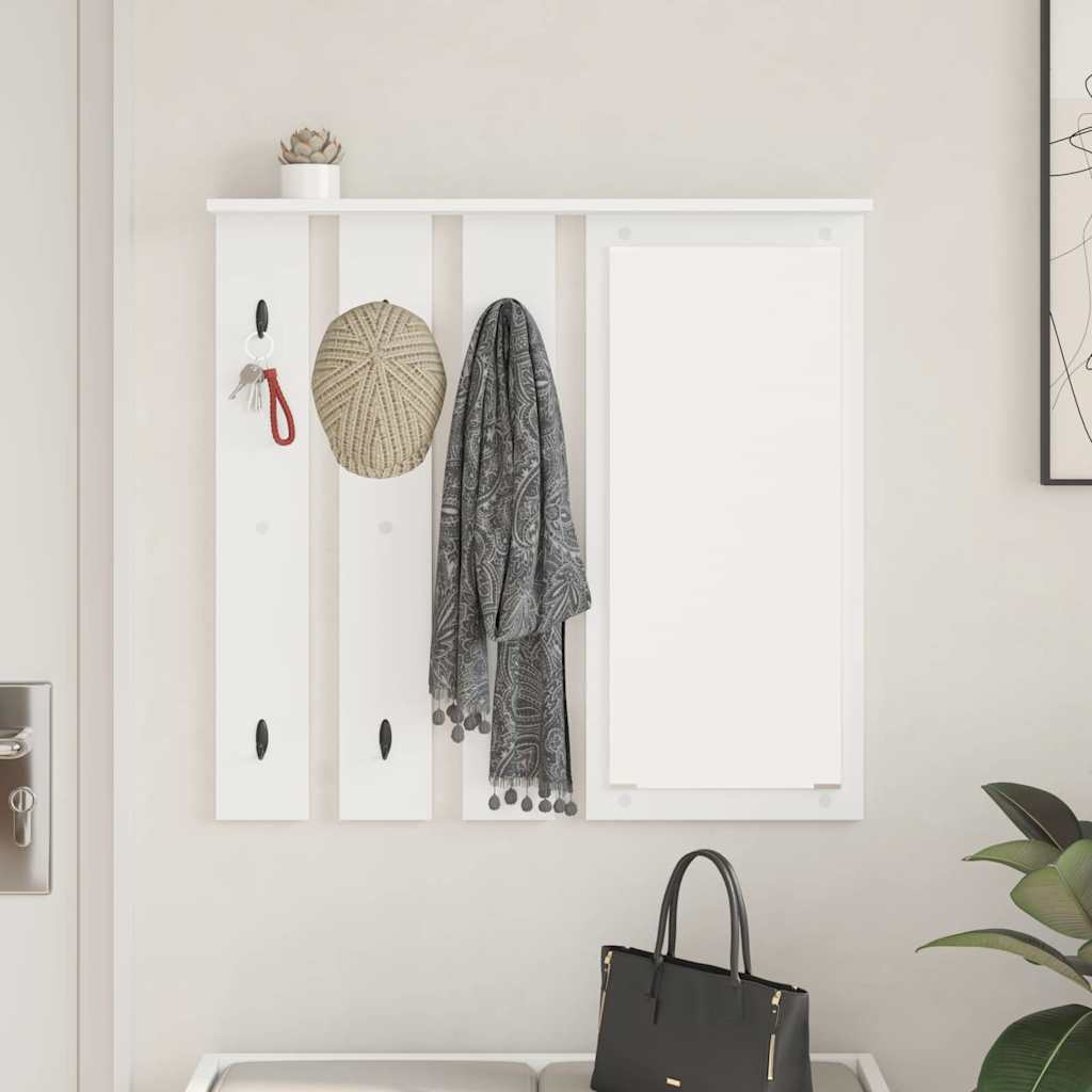 Porte-manteau mural Blanc 84 x 10 x 80 cm Bois d'ingénierie - XIOS