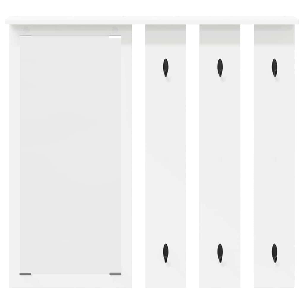 Porte-manteau mural Blanc 84 x 10 x 80 cm Bois d'ingénierie - XIOS