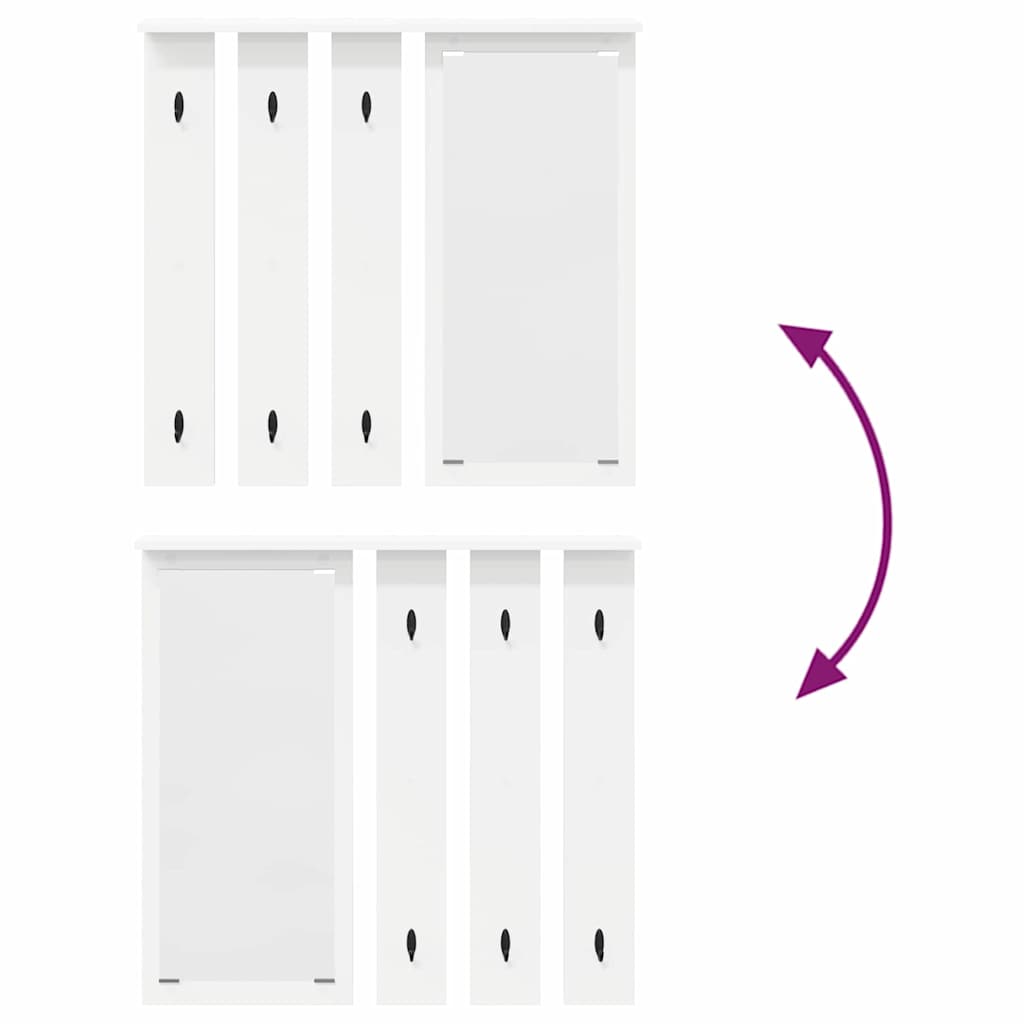 Porte-manteau mural Blanc 84 x 10 x 80 cm Bois d'ingénierie - XIOS