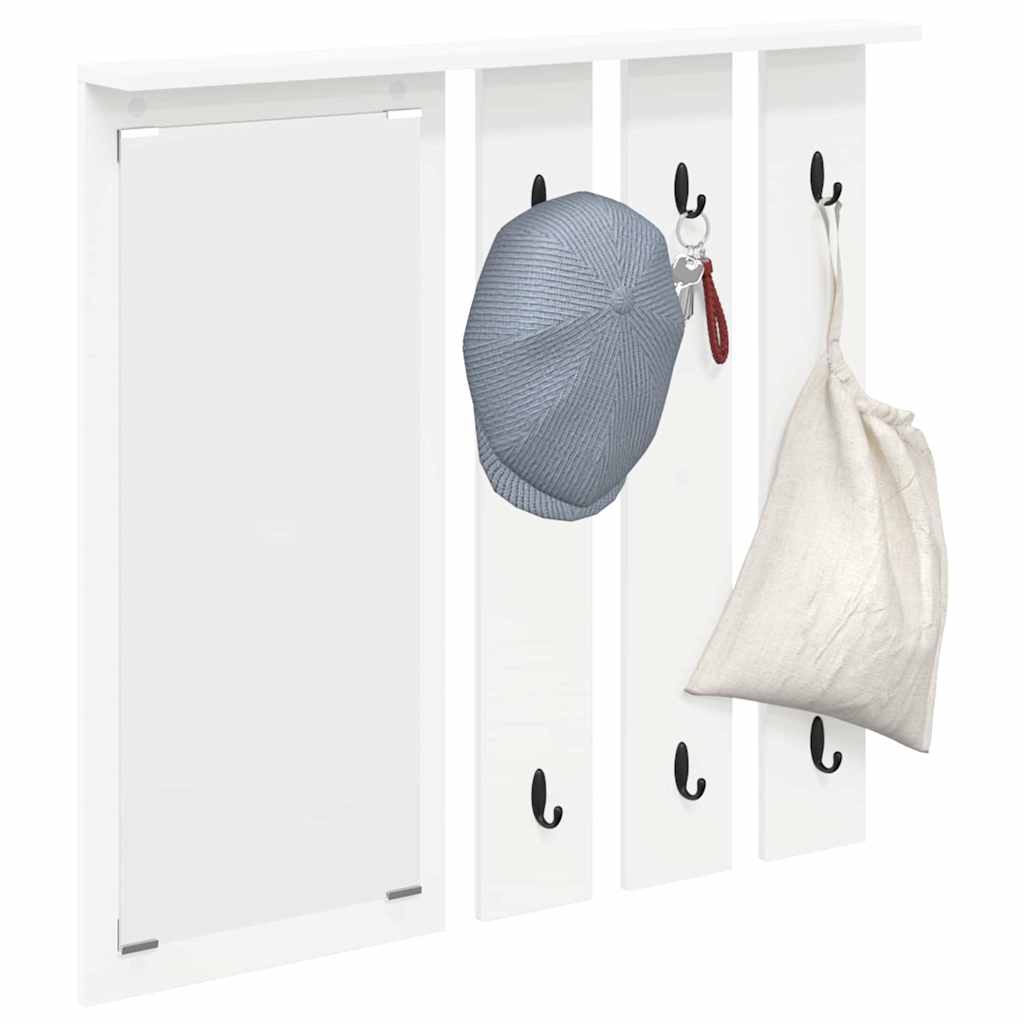 Porte-manteau mural Blanc 84 x 10 x 80 cm Bois d'ingénierie - XIOS