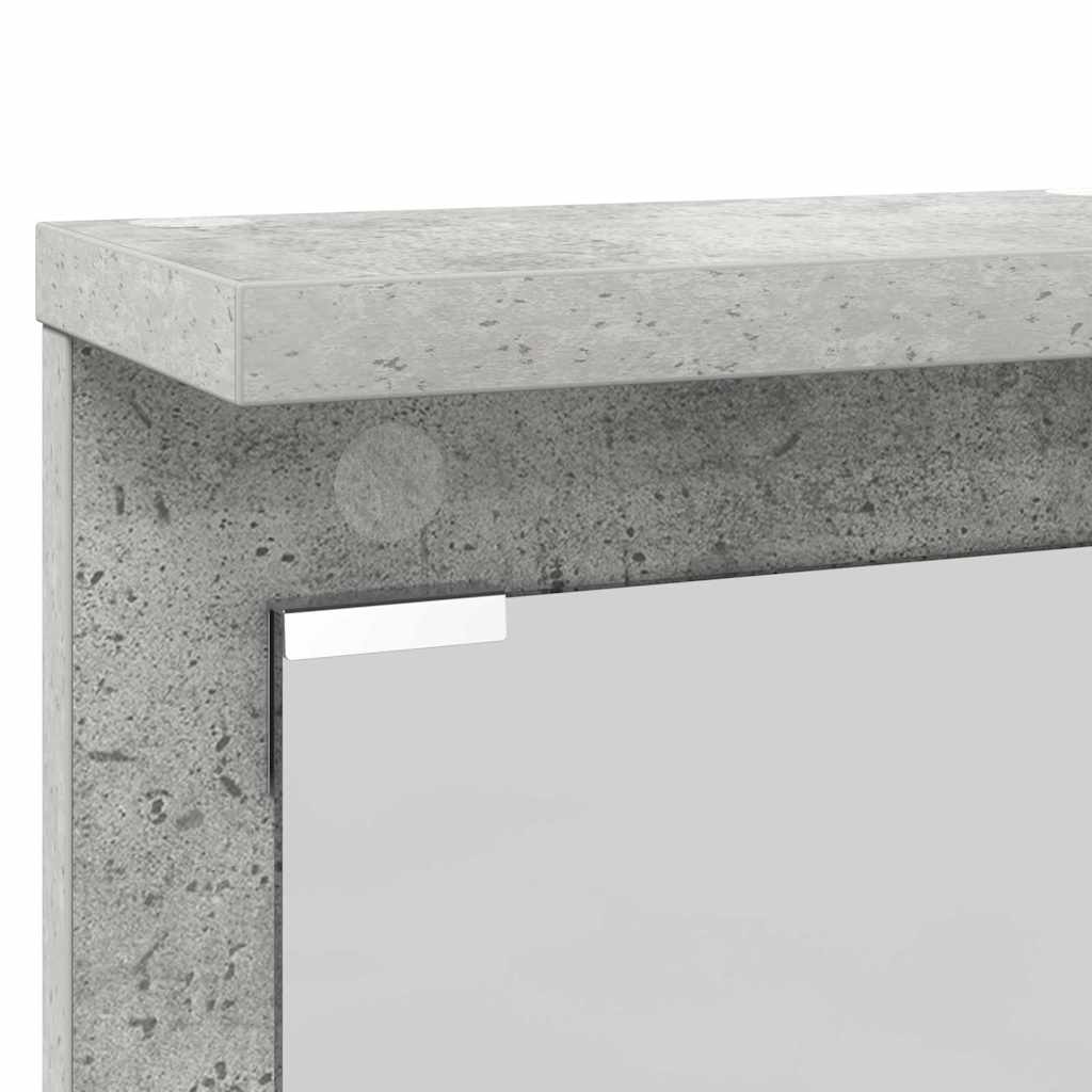 Porte-manteau mural avec étagère Gris béton 84 x 10 x 80 cm - XIOS