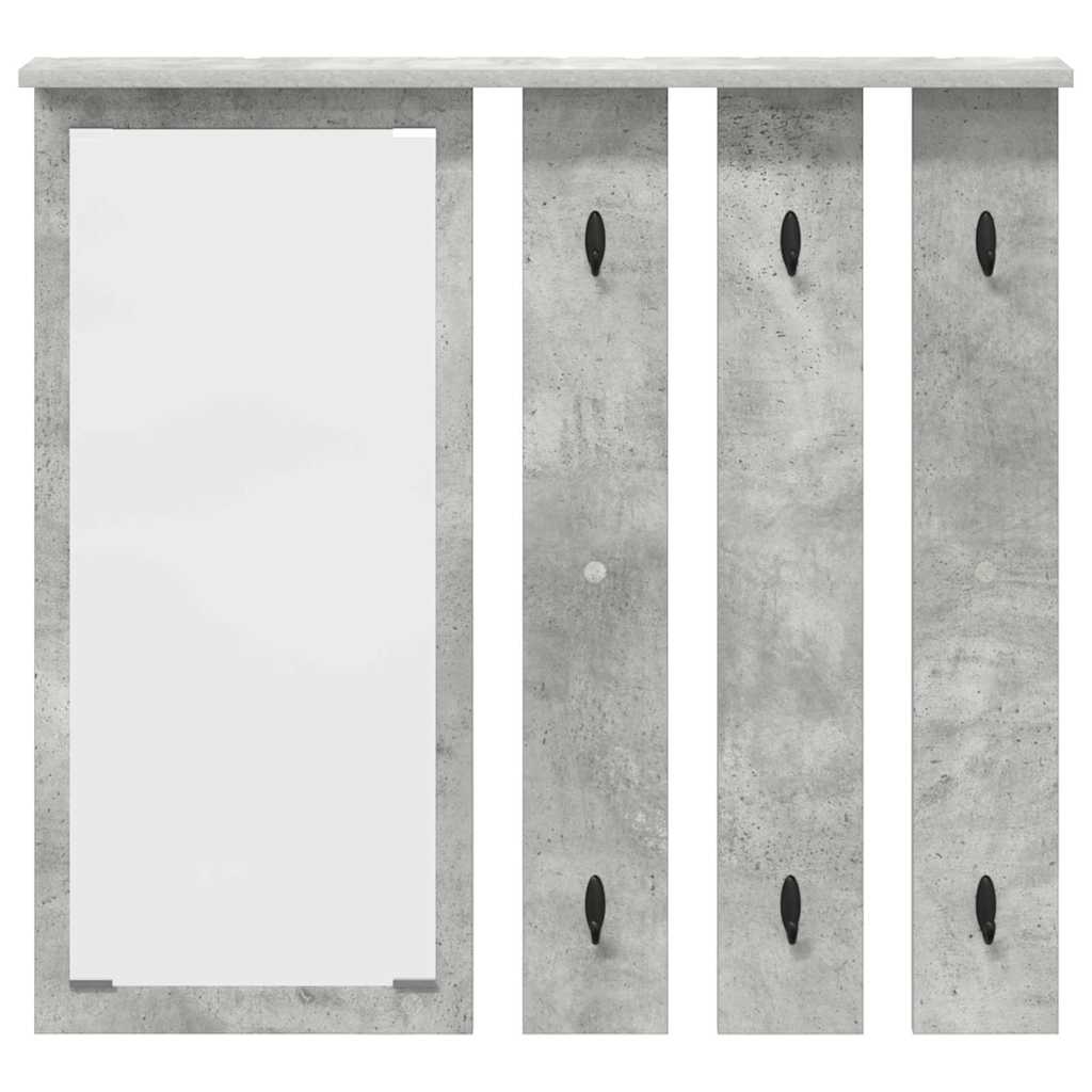 Porte-manteau mural avec étagère Gris béton 84 x 10 x 80 cm - XIOS