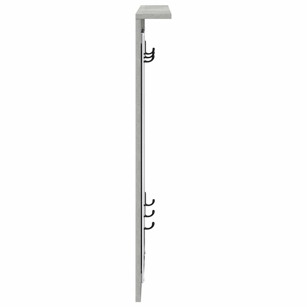 Porte-manteau mural avec étagère Gris béton 84 x 10 x 80 cm - XIOS