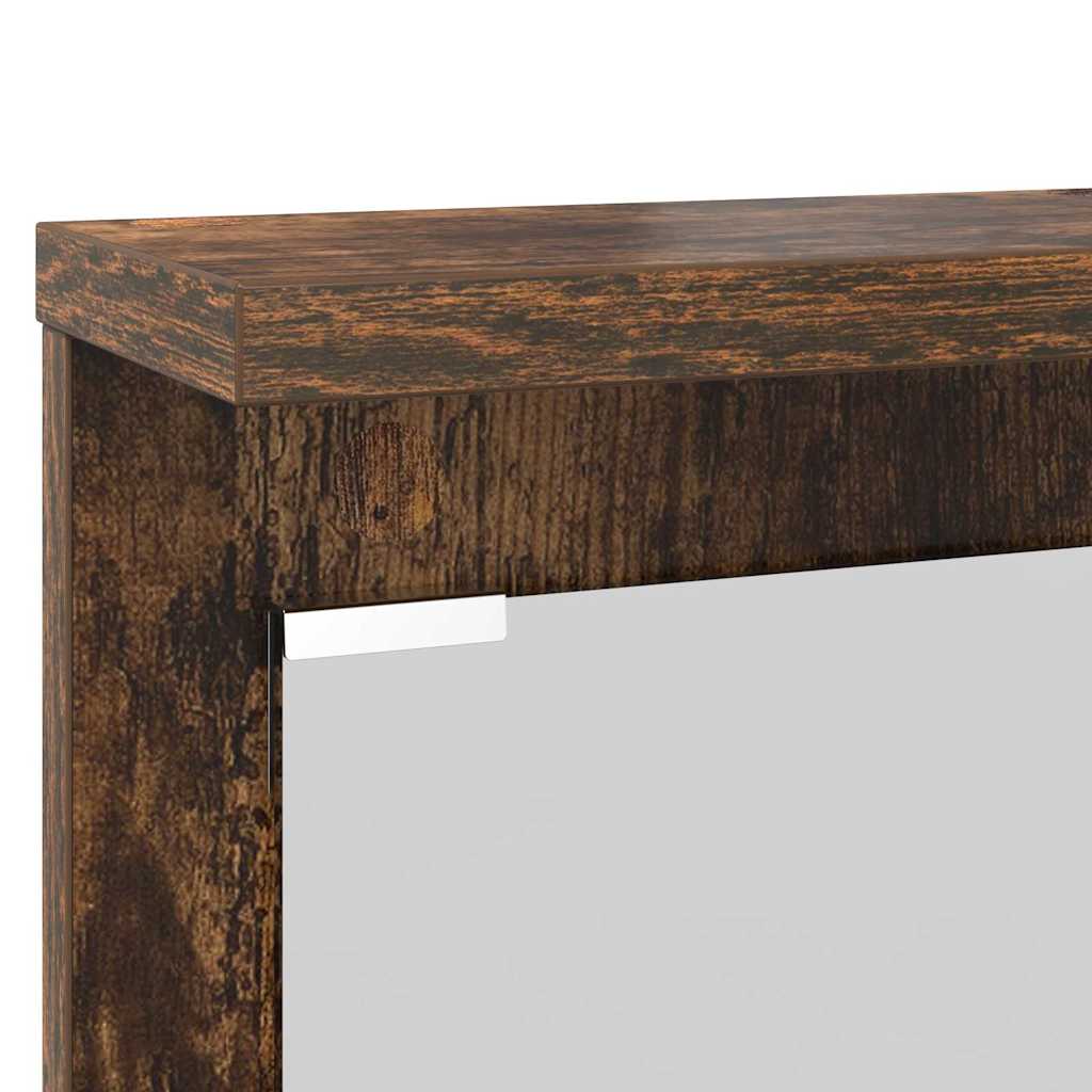 Porte-manteau mural avec étagère Chêne fumé 84 x 10 x 80 cm - XIOS
