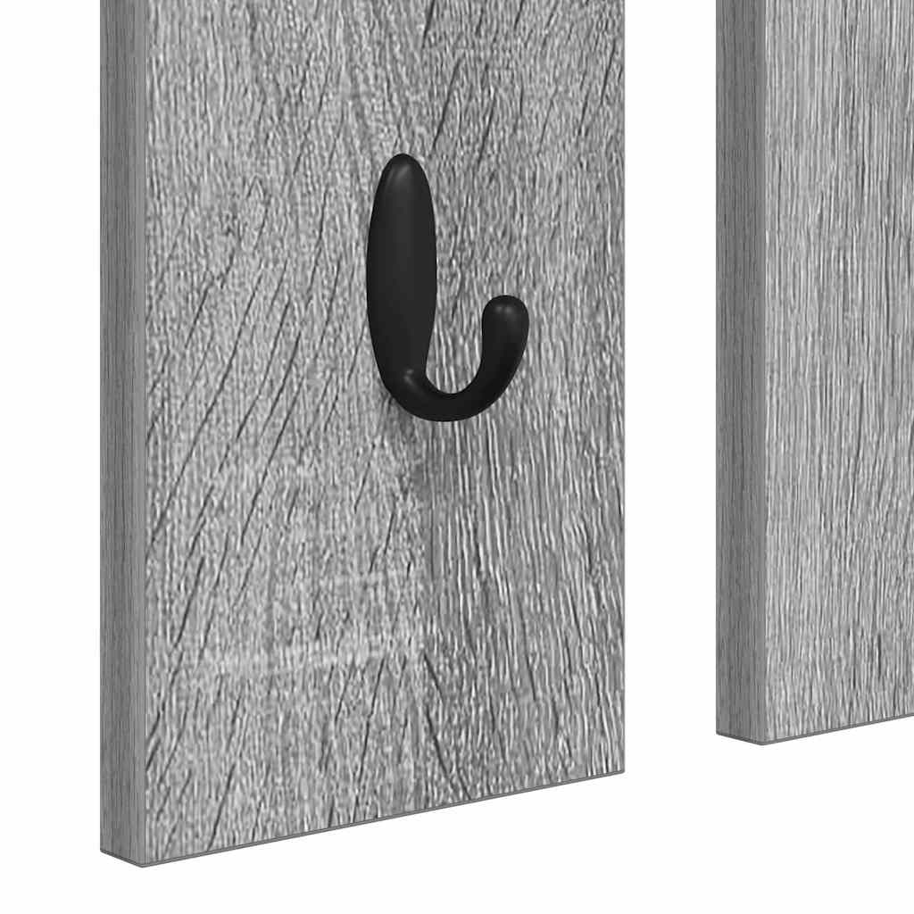 Porte-manteau mural avec étagère Sonoma gris 84 x 10 x 80 cm - XIOS