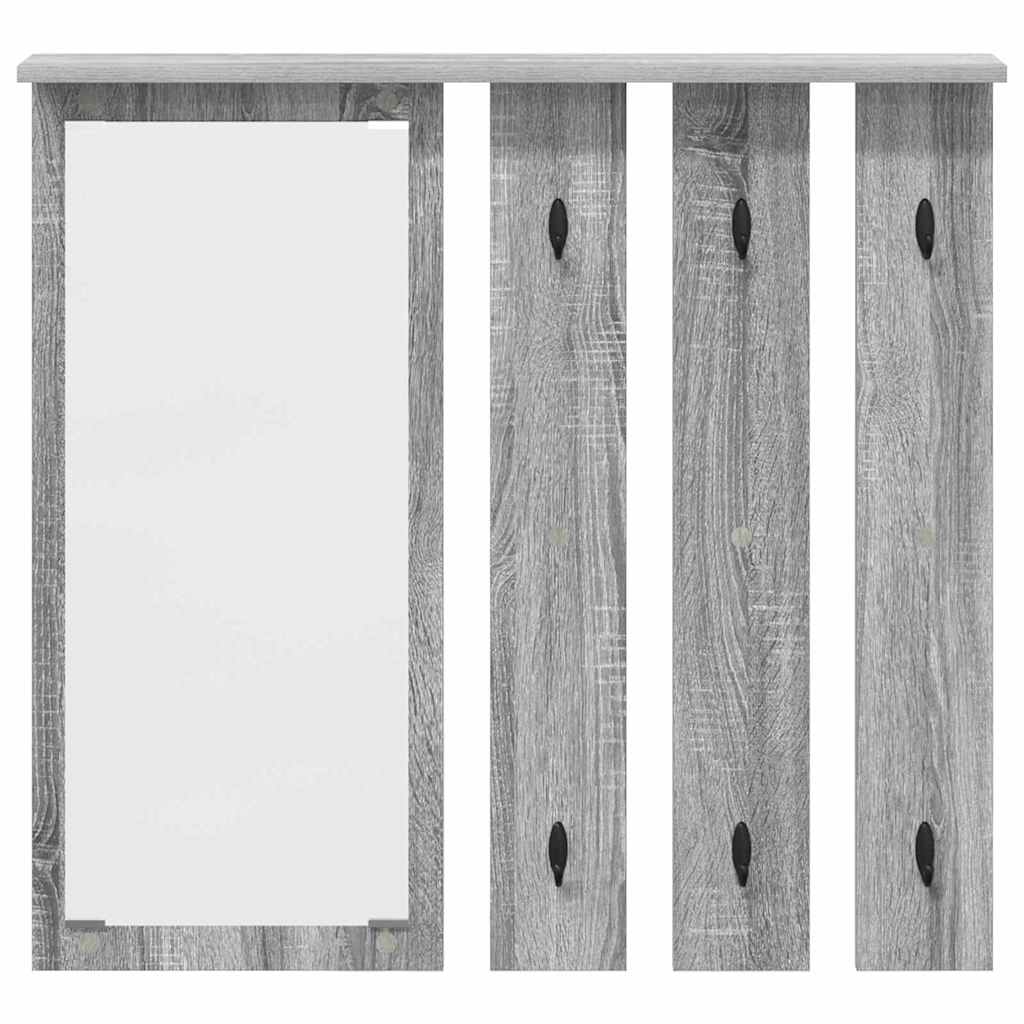 Porte-manteau mural avec étagère Sonoma gris 84 x 10 x 80 cm - XIOS