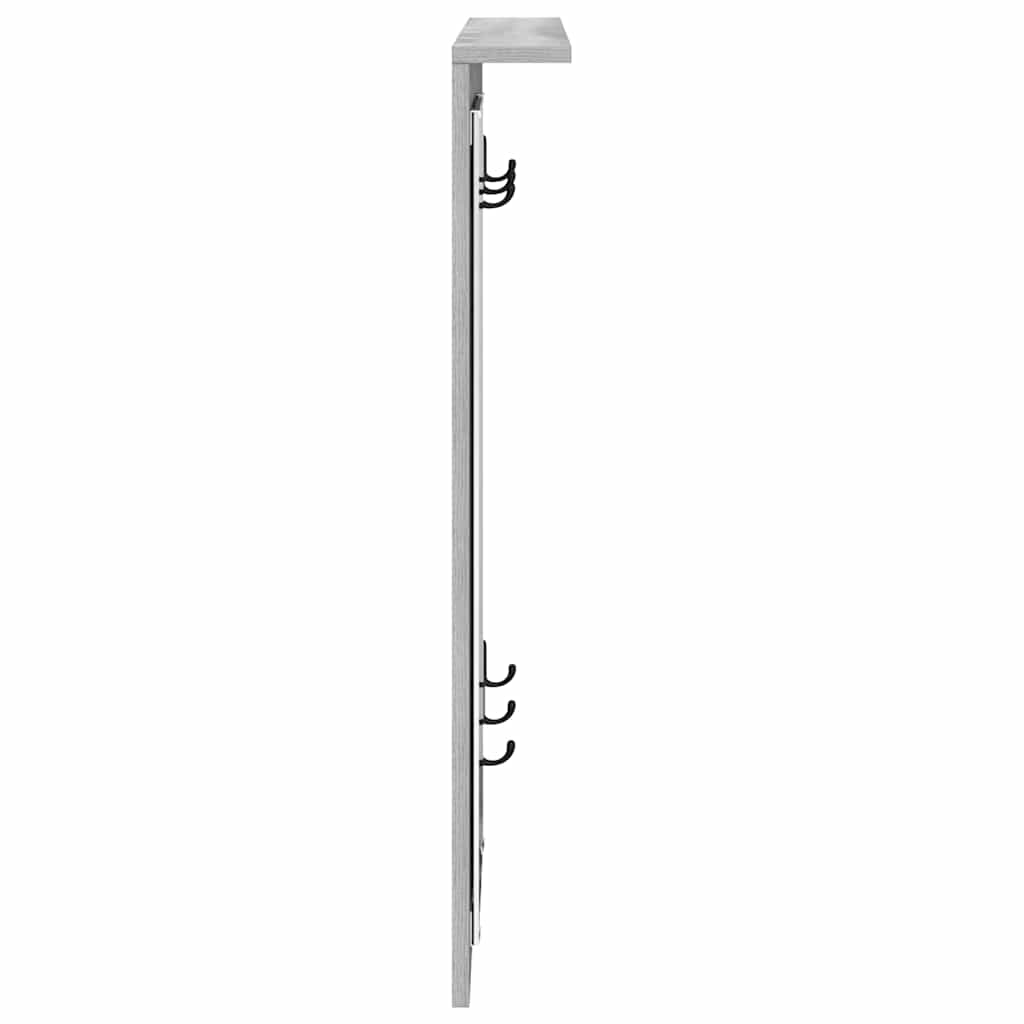 Porte-manteau mural avec étagère Sonoma gris 84 x 10 x 80 cm - XIOS