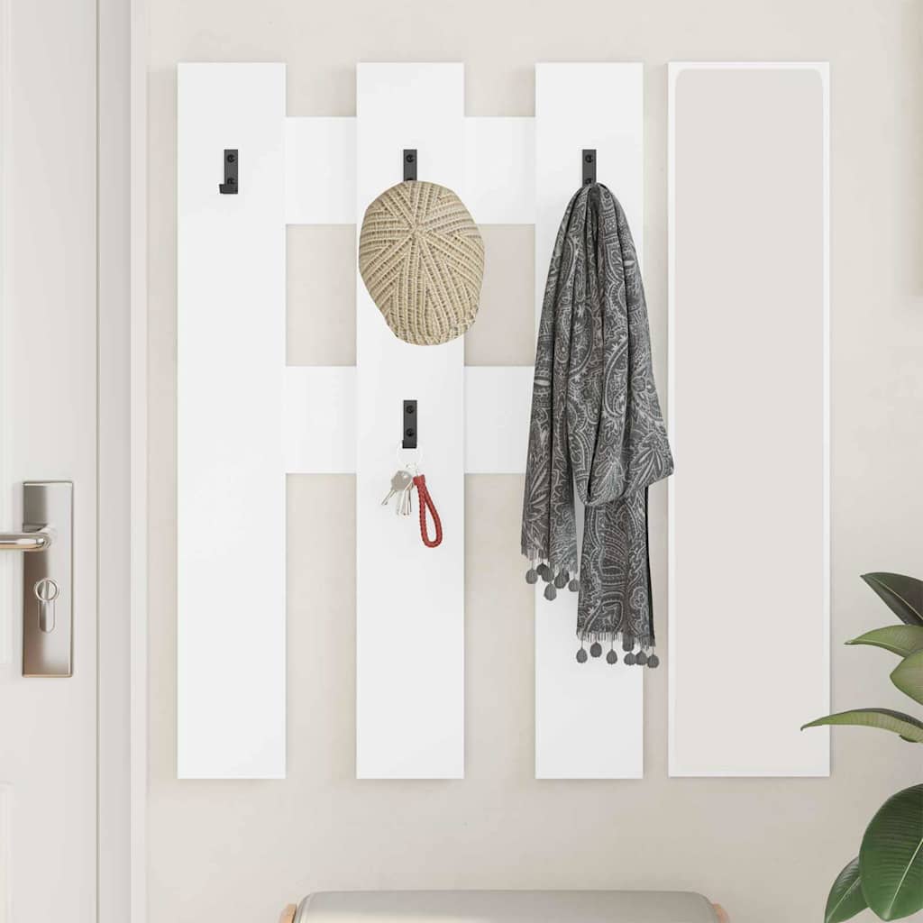 Porte-manteau mural Blanc 65 x 3 x 100 cm Bois d'ingénierie - XIOS