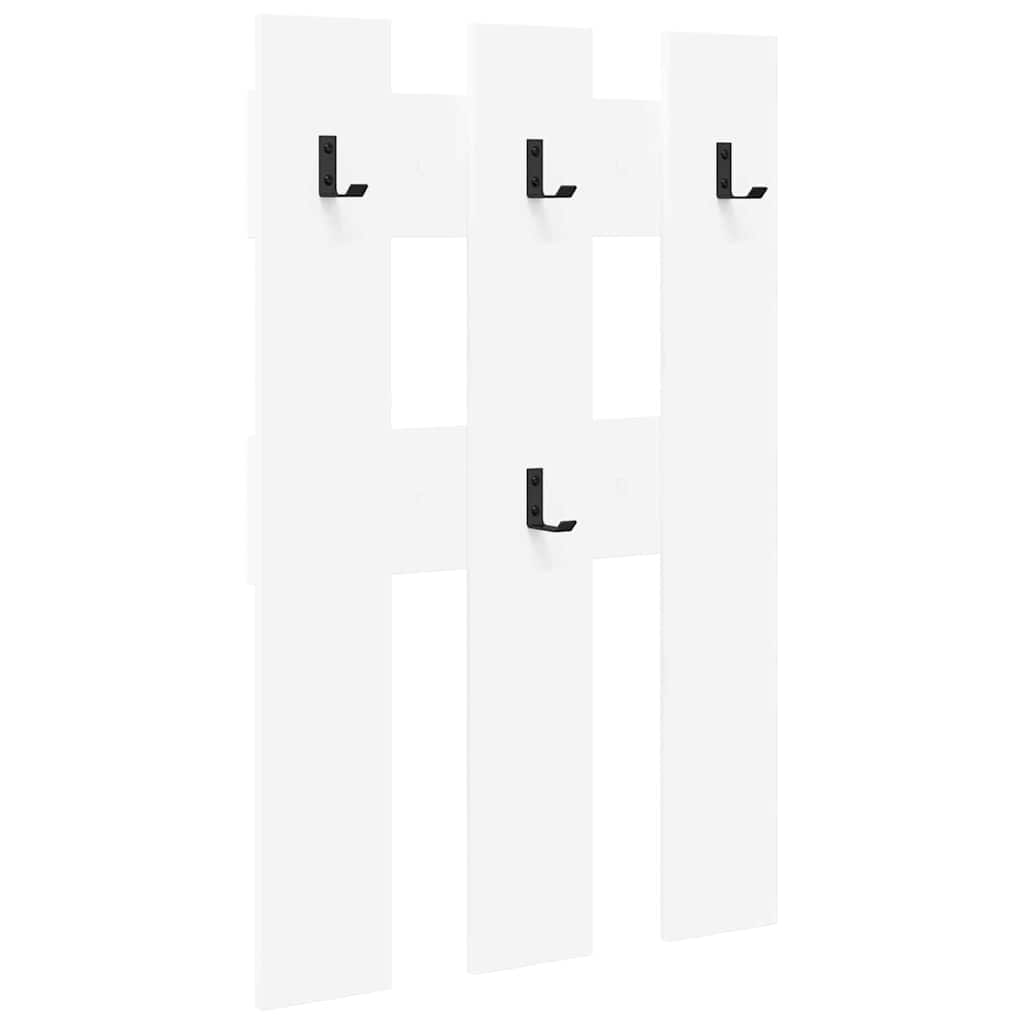 Porte-manteau mural Blanc 65 x 3 x 100 cm Bois d'ingénierie
