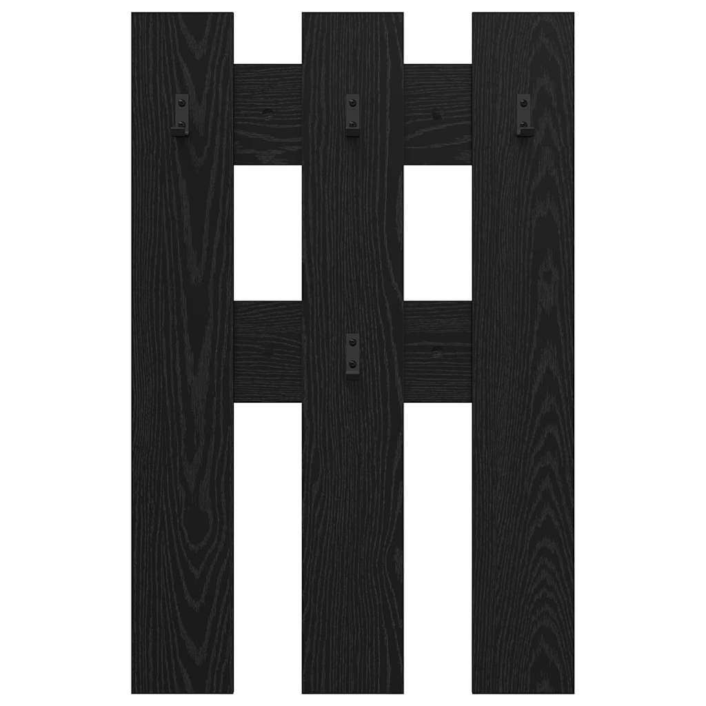 Porte-manteau mural Montage mural Chêne noir 65 x 3 x 100 cm - XIOS