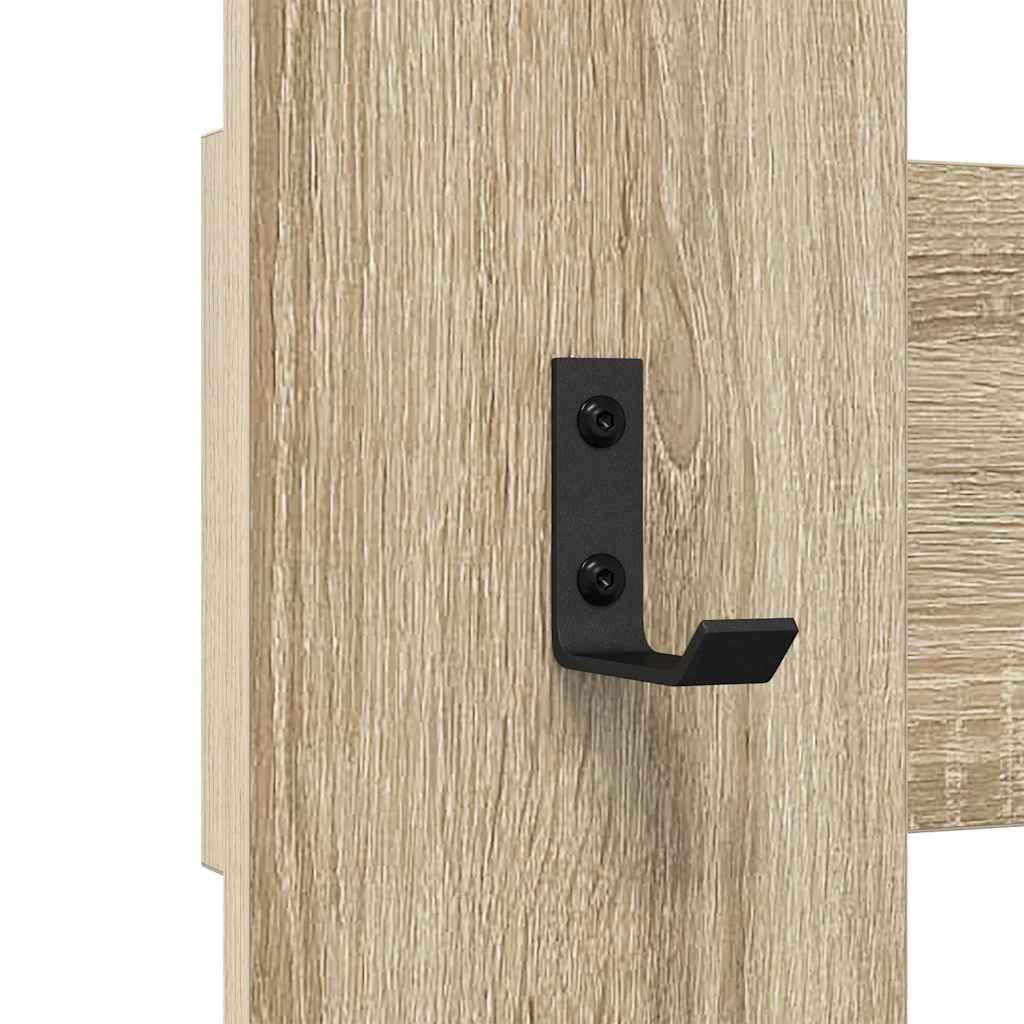 Porte-manteau mural Montage mural Chêne sonoma 65 x 3 x 100 cm - XIOS