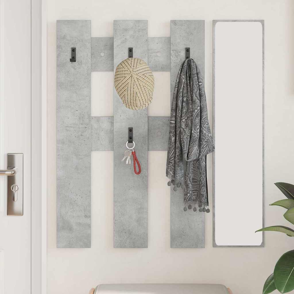 Porte-manteau mural Montage mural Gris béton 65 x 3 x 100 cm - XIOS
