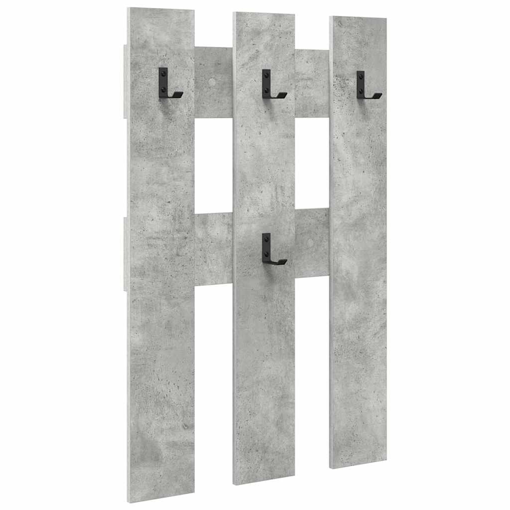 Porte-manteau mural Montage mural Gris béton 65 x 3 x 100 cm - XIOS