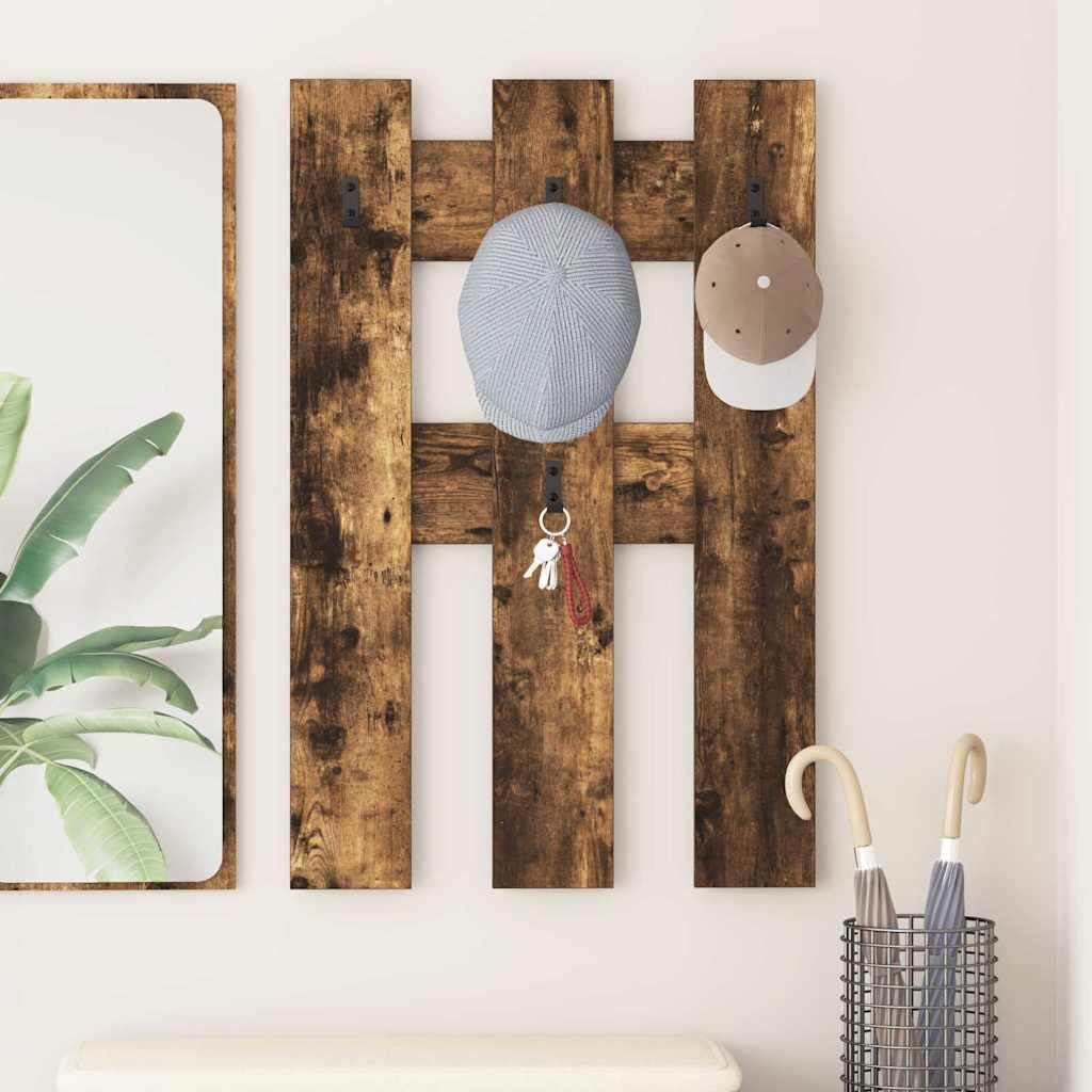 Porte-manteau mural Montage mural Chêne fumé 65 x 3 x 100 cm - XIOS