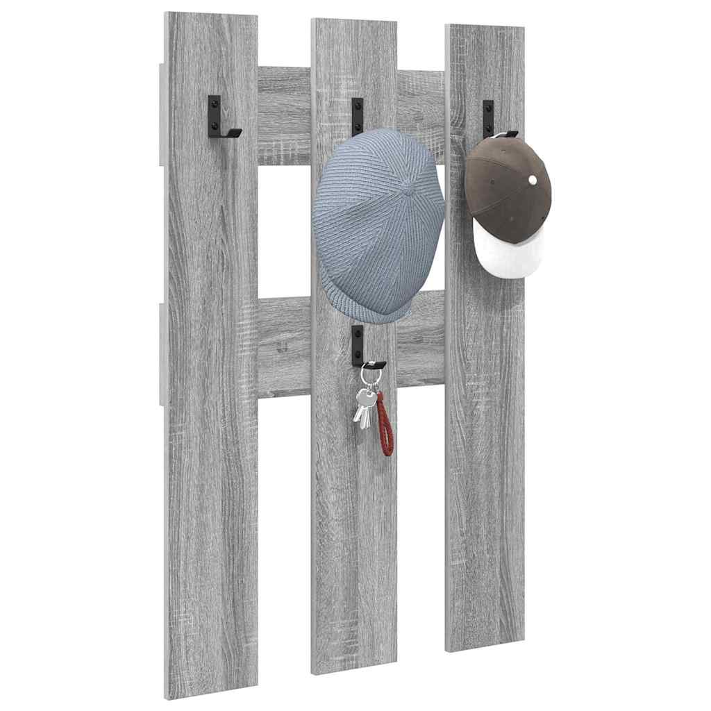 Porte-manteau mural Montage mural Sonoma gris 65 x 3 x 100 cm - XIOS