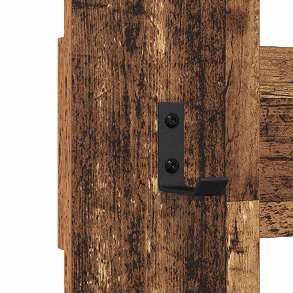 Porte-manteau mural Montage mural Bois ancien 65 x 3 x 100 cm - XIOS