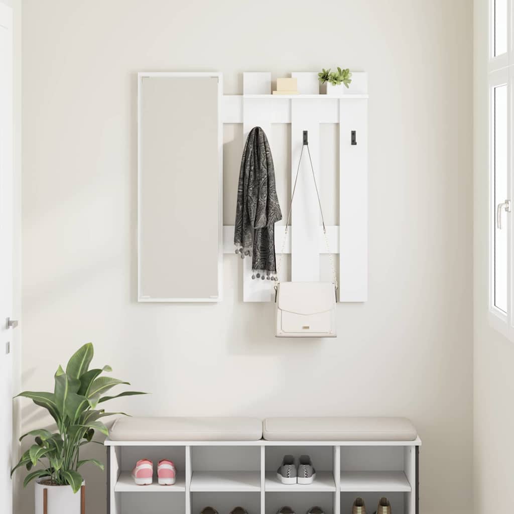 Porte-manteau mural Blanc 100 x 10 x 100 cm Bois d'ingénierie - XIOS