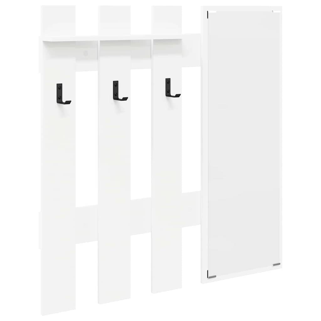 Porte-manteau mural Blanc 100 x 10 x 100 cm Bois d'ingénierie