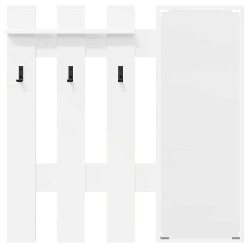 Porte-manteau mural Blanc 100 x 10 x 100 cm Bois d'ingénierie - XIOS