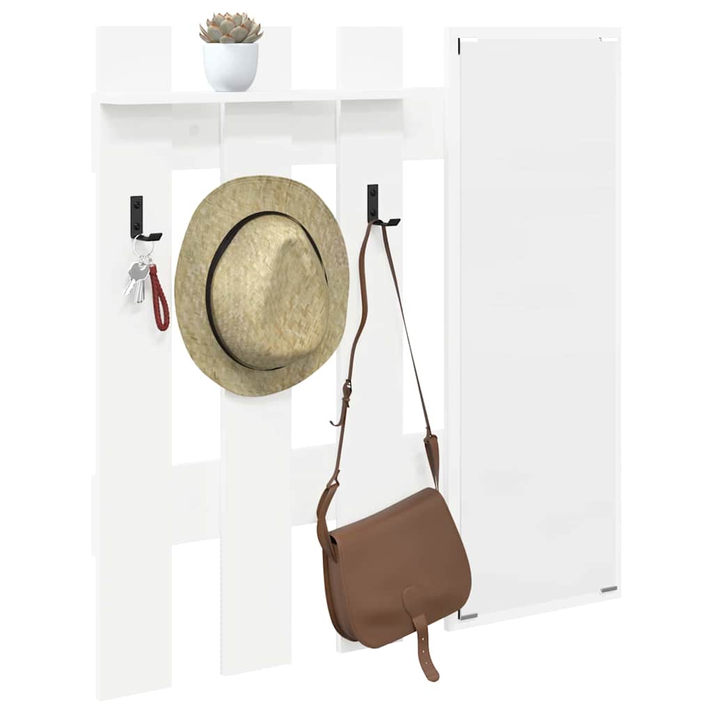 Porte-manteau mural Blanc 100 x 10 x 100 cm Bois d'ingénierie - XIOS