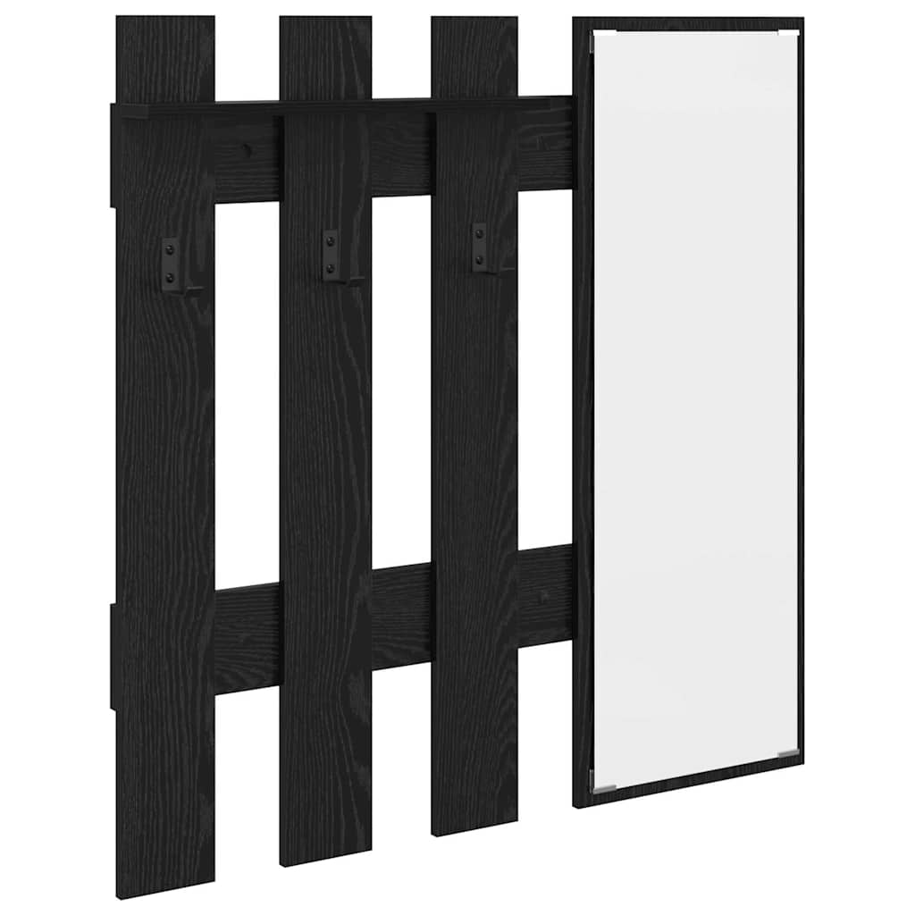Porte-manteau mural Montage mural Chêne noir 100 x 10 x 100 cm - XIOS