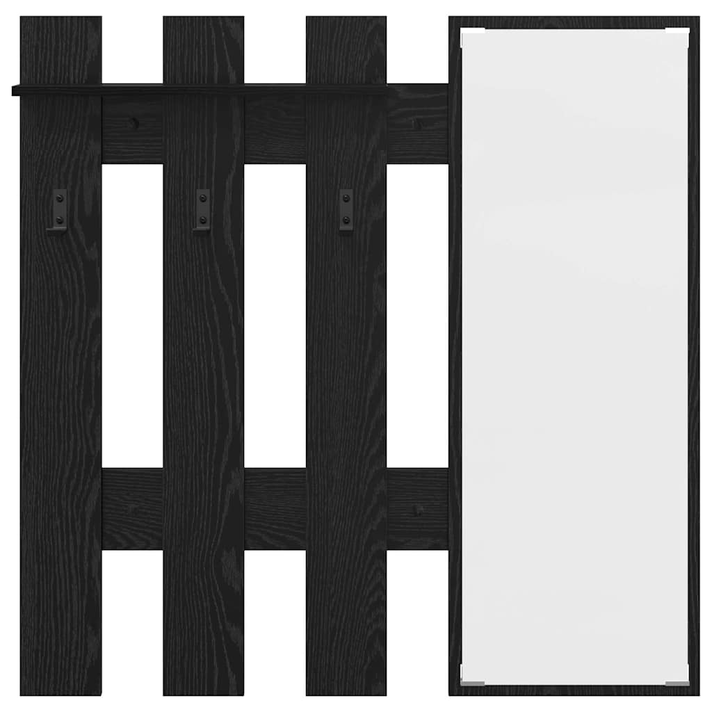 Porte-manteau mural Montage mural Chêne noir 100 x 10 x 100 cm - XIOS