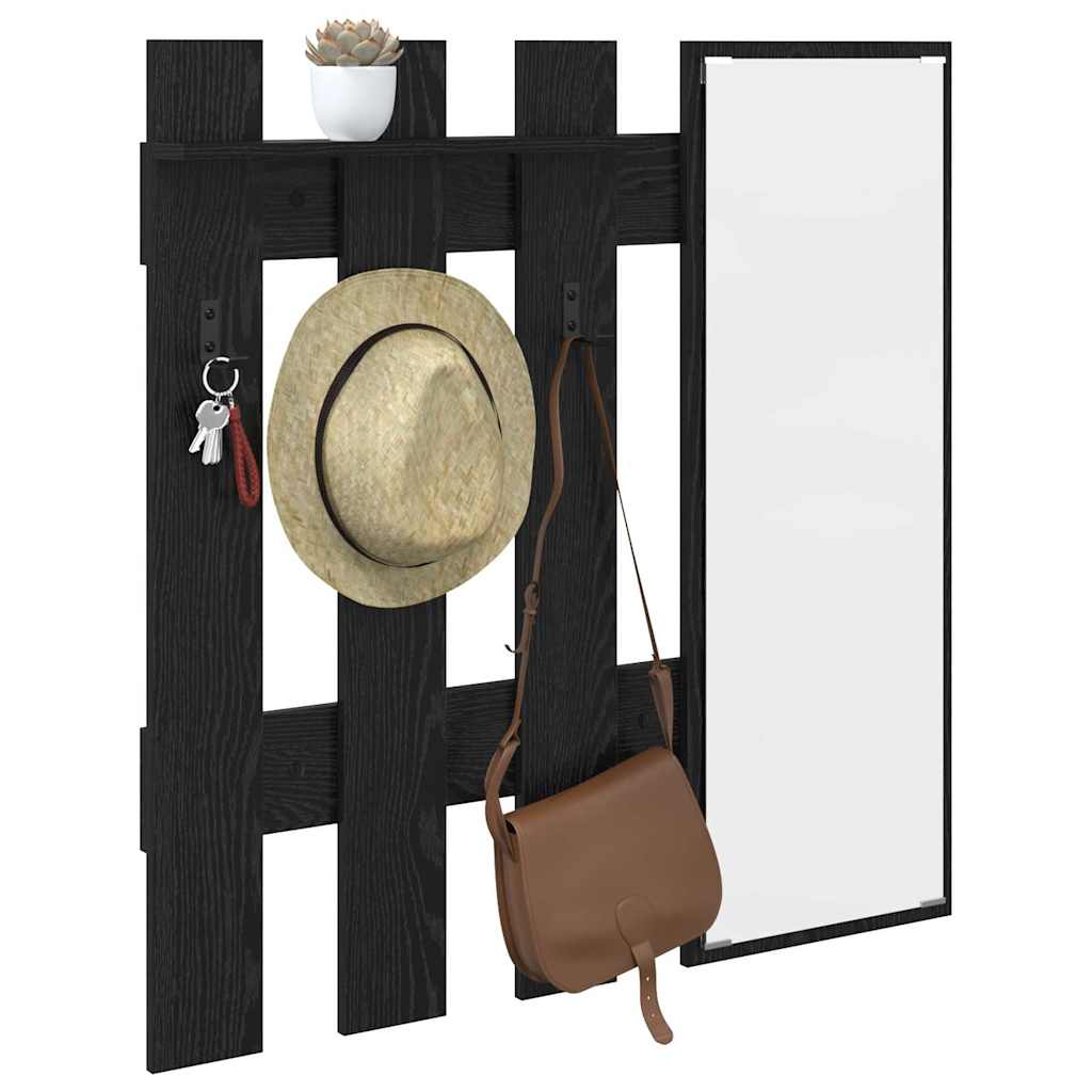 Porte-manteau mural Montage mural Chêne noir 100 x 10 x 100 cm - XIOS