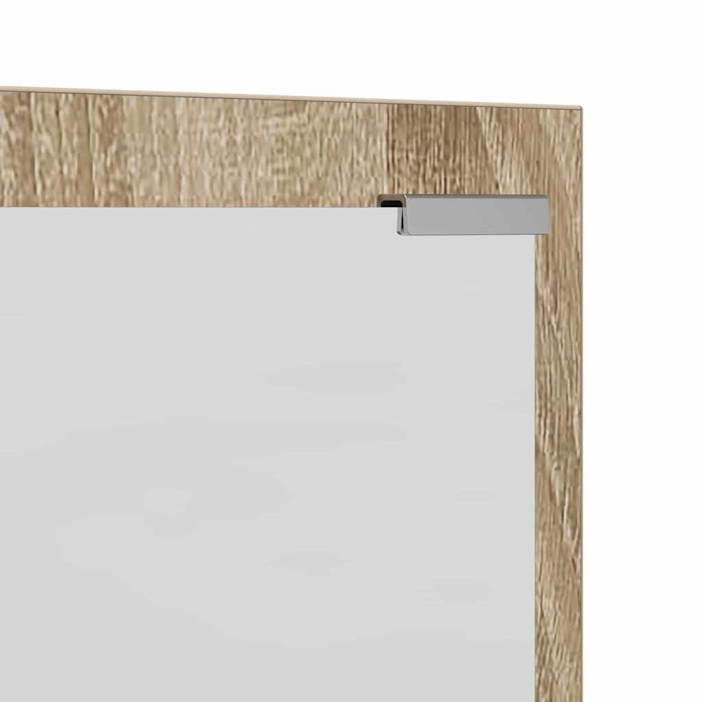 Porte-manteau mural avec miroir Chêne Sonoma 100 x 10 x 100 cm - XIOS