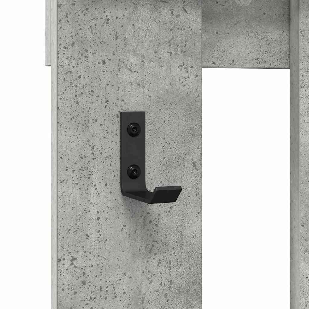 Porte-manteau mural Montage mural Gris béton 100 x 10 x 100 cm - XIOS