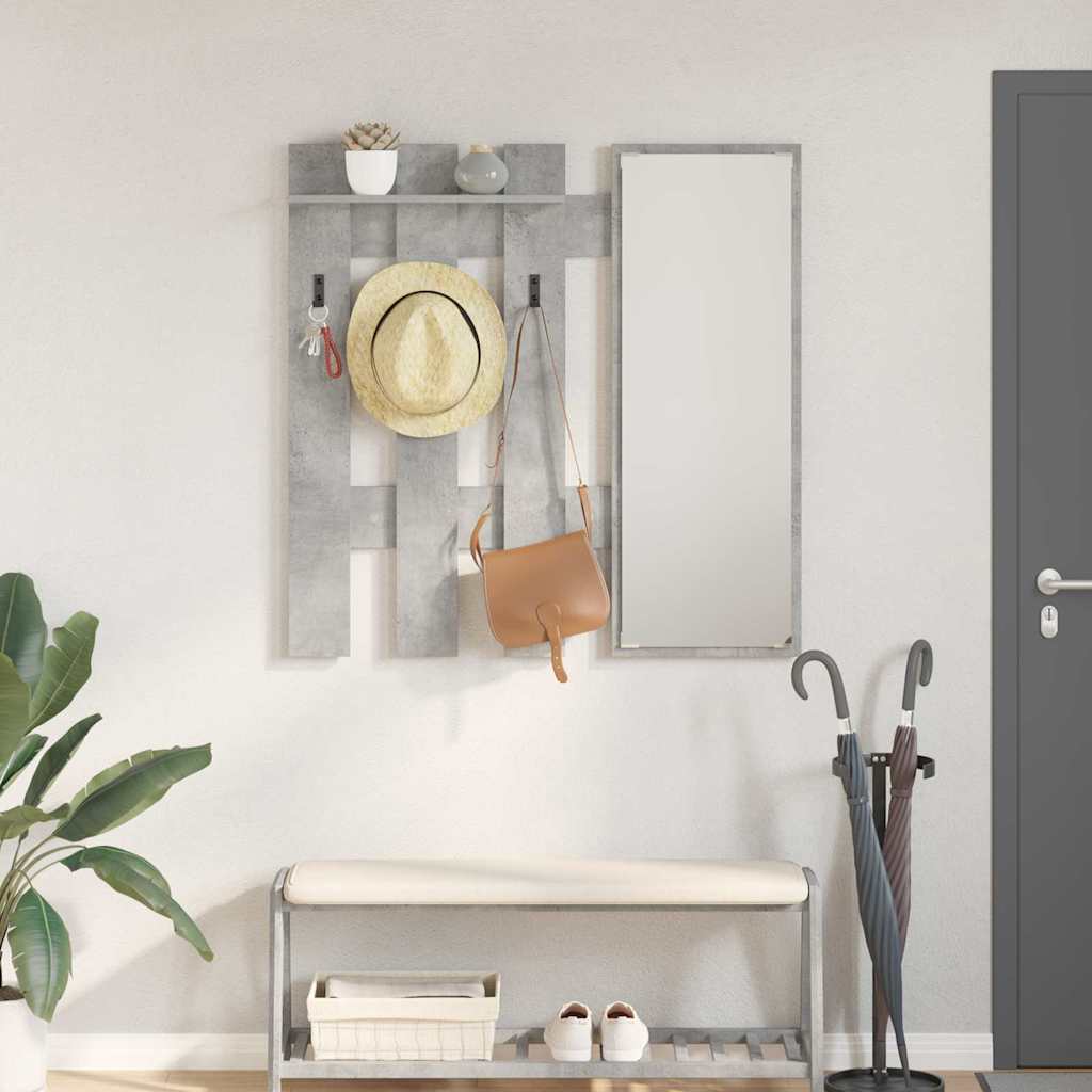 Porte-manteau mural Montage mural Gris béton 100 x 10 x 100 cm - XIOS