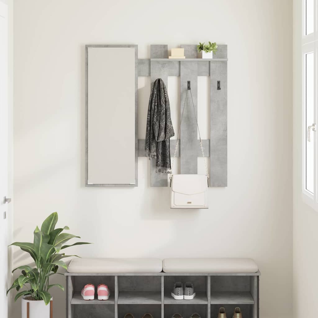 Porte-manteau mural Montage mural Gris béton 100 x 10 x 100 cm - XIOS