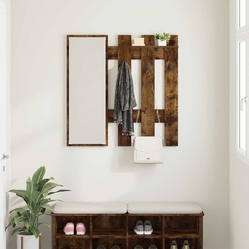 Porte-manteau mural Montage mural Chêne fumé 100 x 10 x 100 cm - XIOS