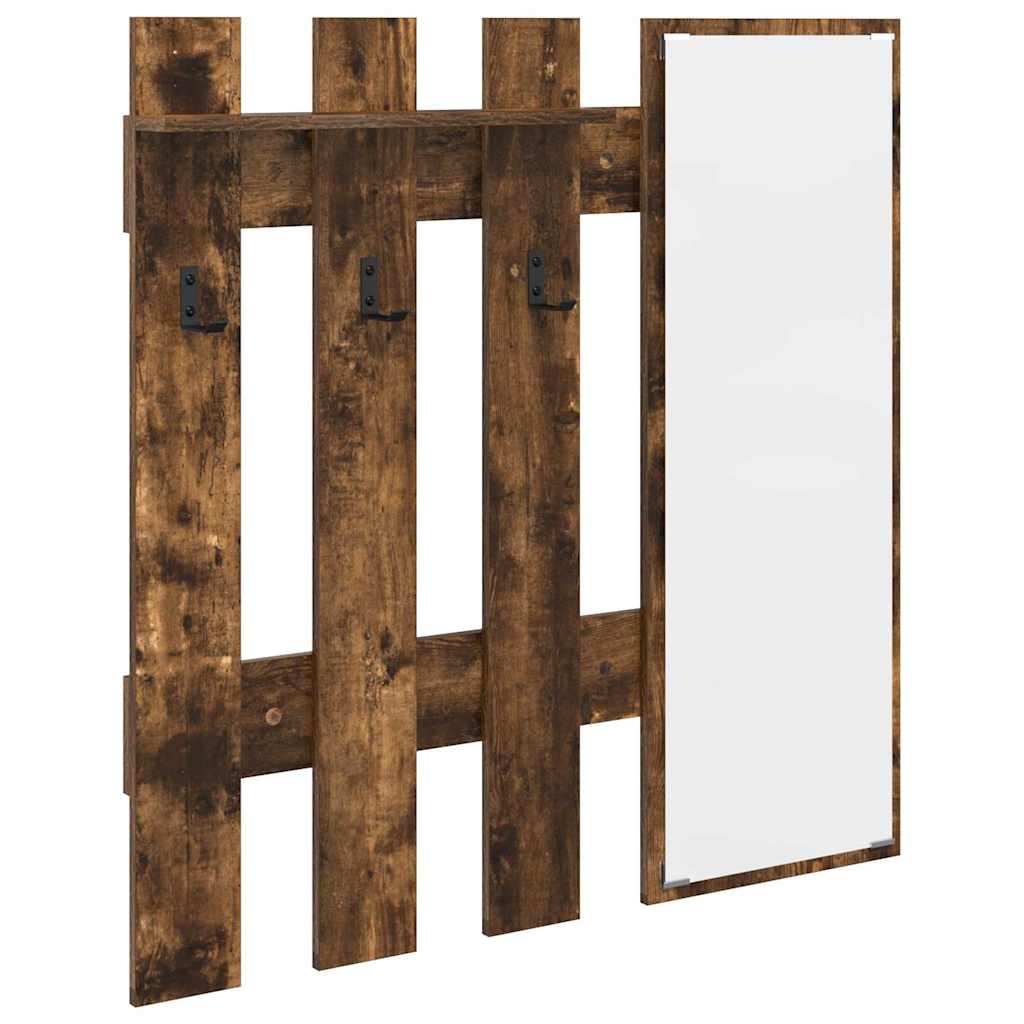 Porte-manteau mural Montage mural Chêne fumé 100 x 10 x 100 cm - XIOS
