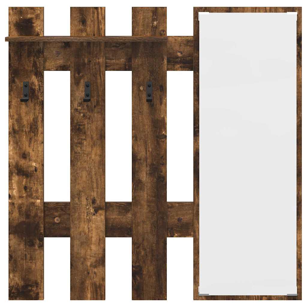 Porte-manteau mural Montage mural Chêne fumé 100 x 10 x 100 cm - XIOS