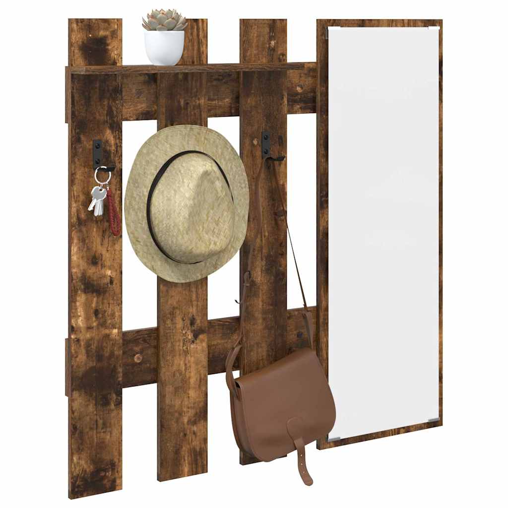 Porte-manteau mural Montage mural Chêne fumé 100 x 10 x 100 cm - XIOS