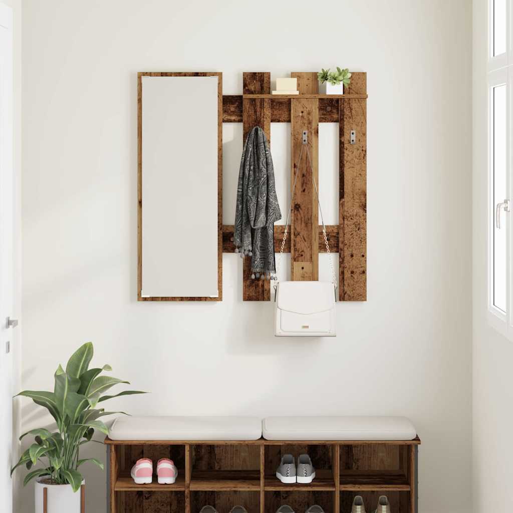 Porte-manteau mural Montage mural Bois ancien 100 x 10 x 100 cm - XIOS