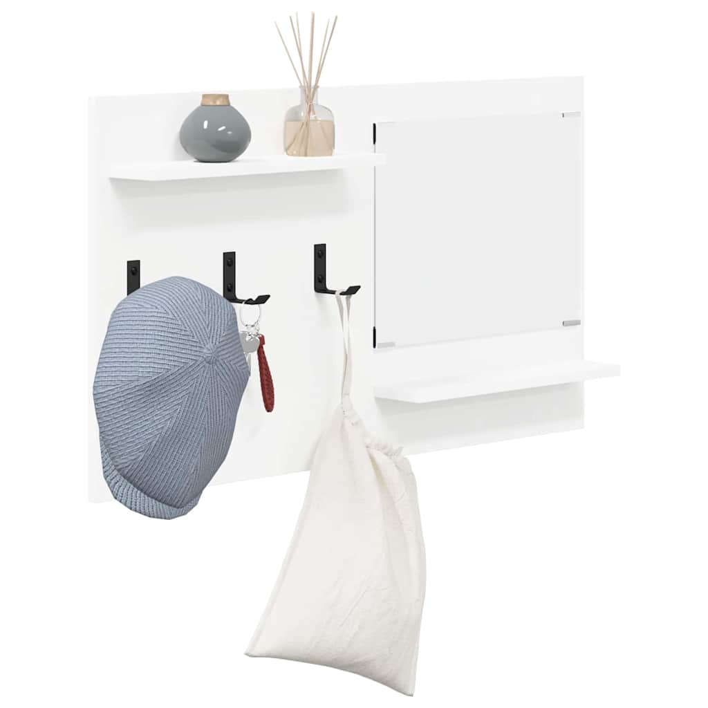 Porte-manteau mural Blanc 90 x 10 x 50 cm Bois d'ingénierie - XIOS