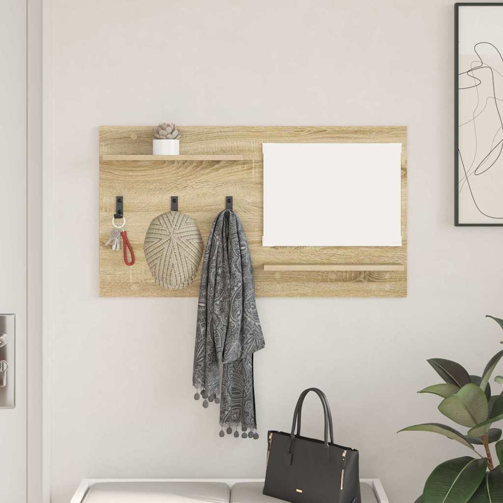 Porte-manteau mural avec étagère Chêne sonoma 90 x 10 x 50 cm - XIOS