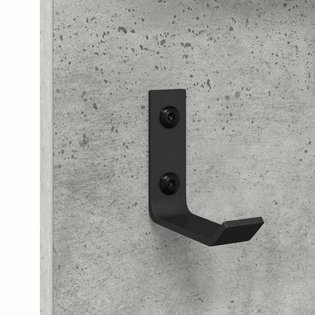 Porte-manteau mural avec étagère Gris béton 90 x 10 x 50 cm - XIOS