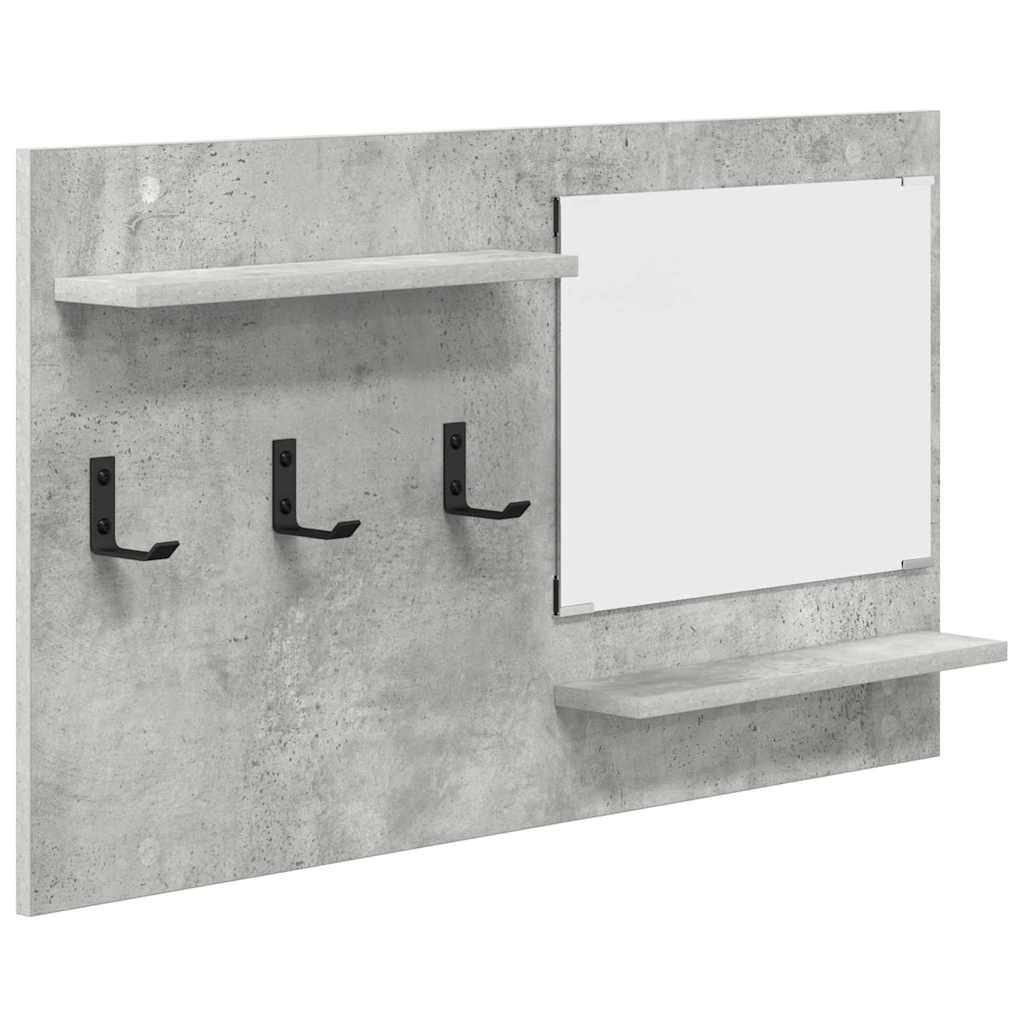 Porte-manteau mural avec étagère Gris béton 90 x 10 x 50 cm - XIOS